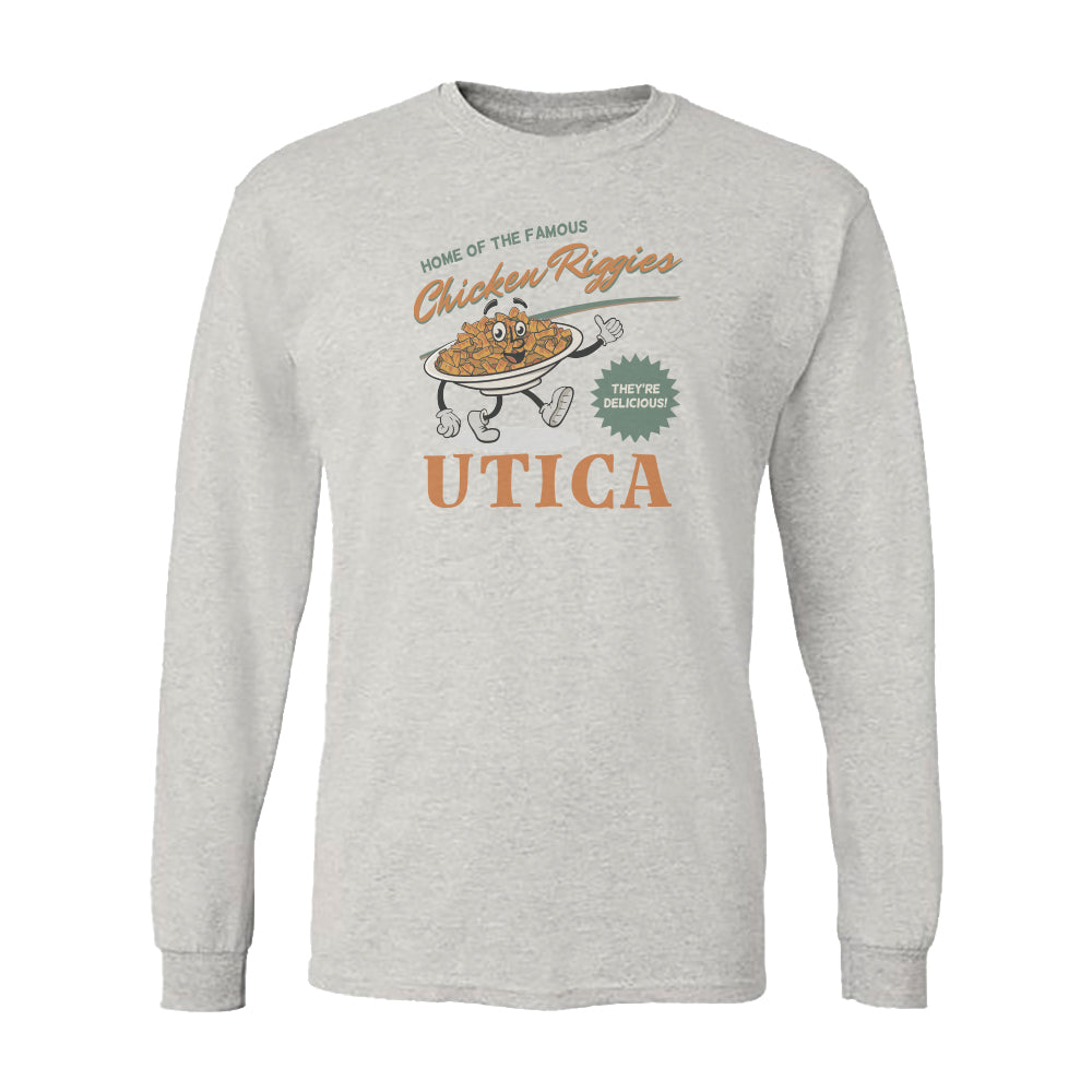 Utica Chicken Riggies - Long Sleeve Tee Shirt - Fun Upstate NY Gift Idea