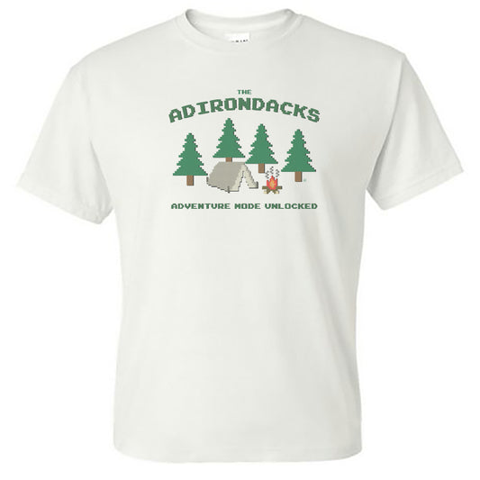 Adirondacks Adventure Mode 80s Video Game Vintage Style Print Unisex Tee Shirt