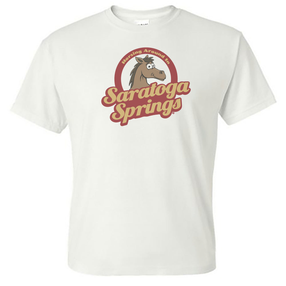 Saratoga Springs Horse Tee Shirt - Upstate New York Gift Idea - Unisex T-Shirt
