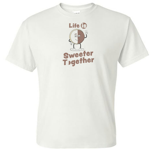 Halfmoon Cookie Tee Shirt Upstate Utica NY Fun Retro Design on Unisex T-shirt