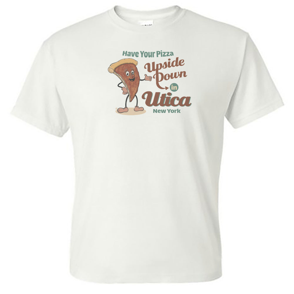 Utica Upside Down Pizza Tee Shirt - Upstate New York Gift Idea - Unisex T-Shirt