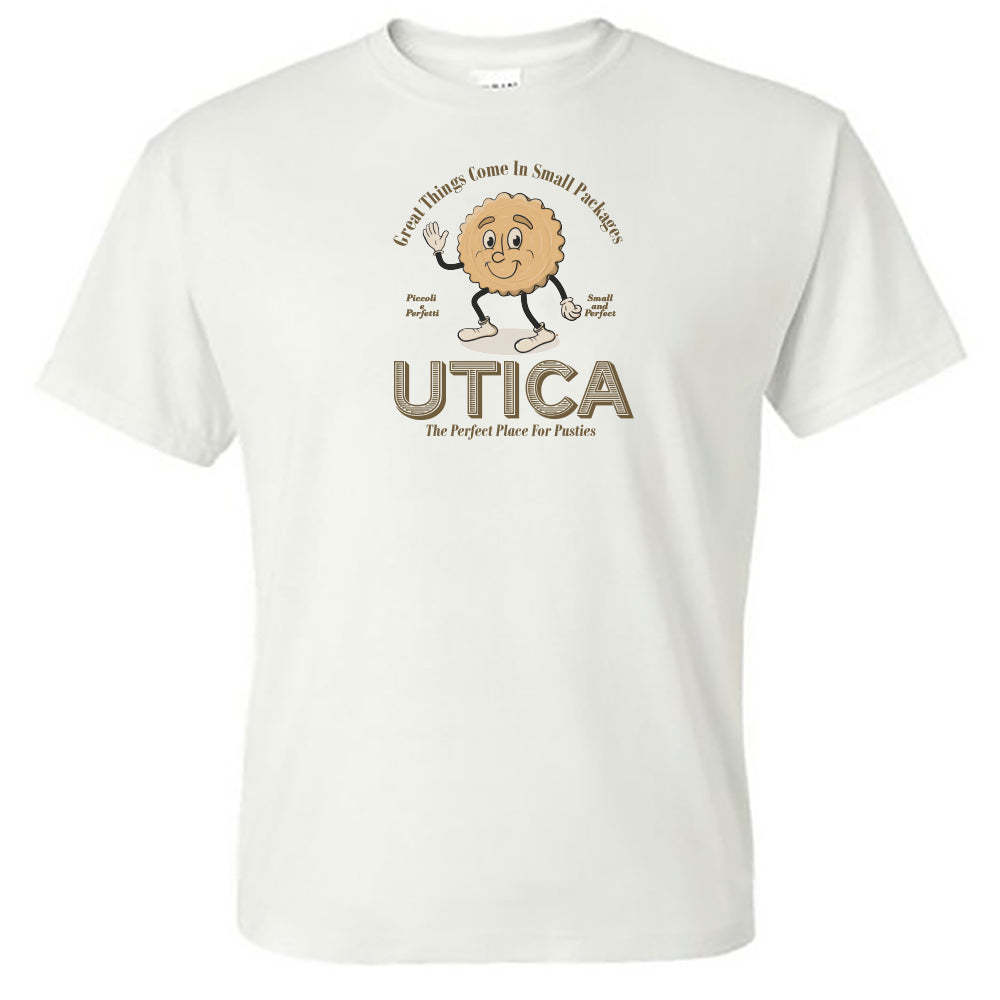 Utica Pusties Tee Shirt Upstate NY Fun Retro Food Unisex T-shirt