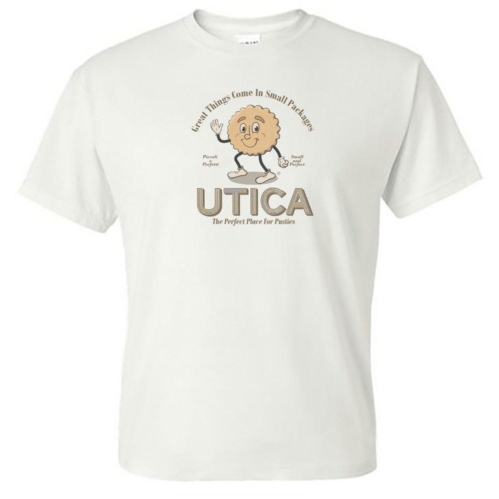 Utica Pusties Tee Shirt Upstate NY Fun Retro Food Unisex T-shirt