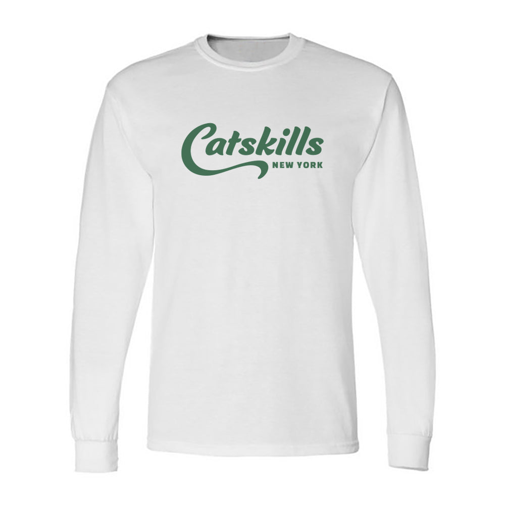 Catskills New York Long Sleeve Tee Shirt Script Design