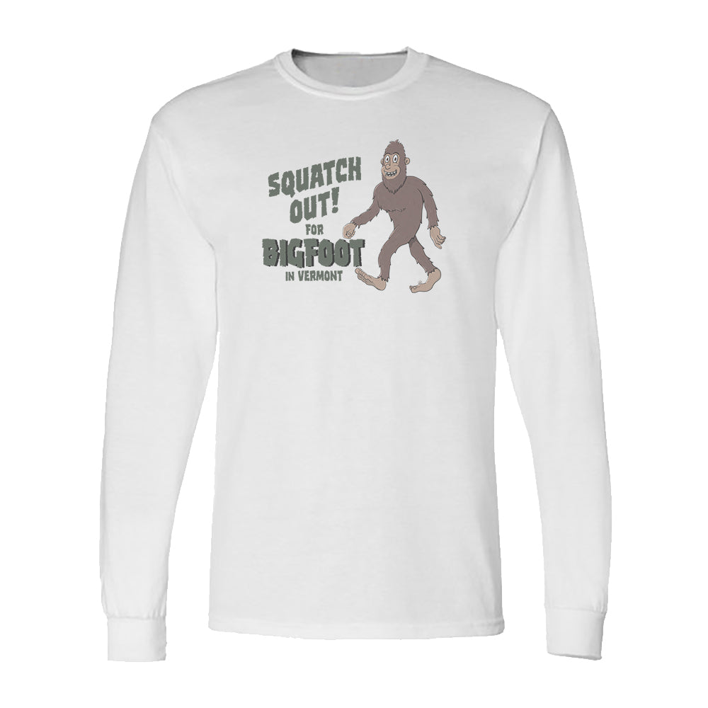 Bigfoot in Vermont Cryptid Long Sleeve Tee Shirt - Sasquatch Gift and Souvenir