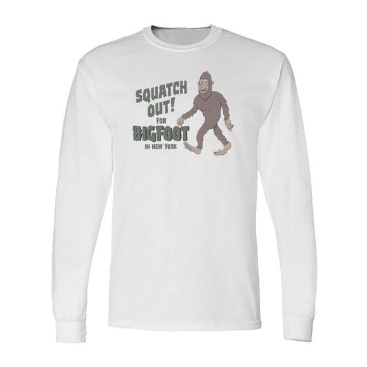 Bigfoot Upstate NY Cryptid Long Sleeve Tee Shirt - Sasquatch Gift and Souvenir