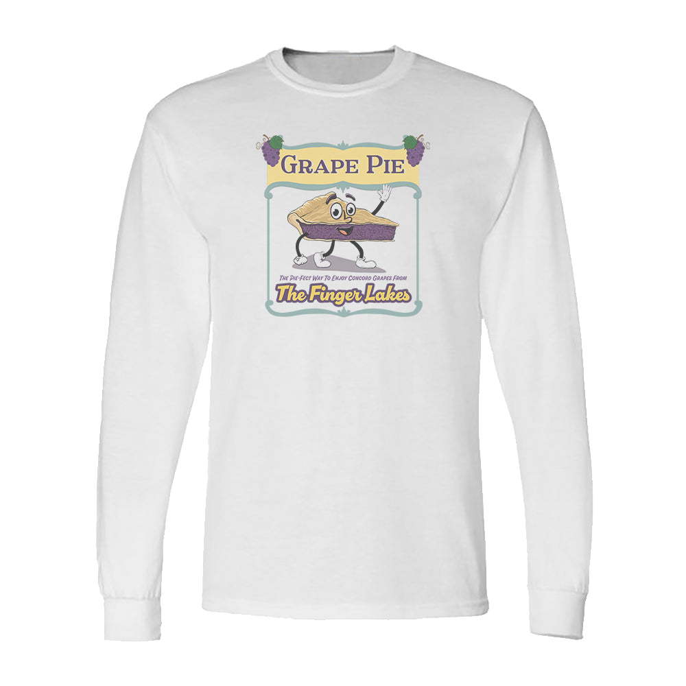 Finger Lakes Grape Pie - Long Sleeve Tee Shirt - Fun Upstate NY Gift Idea