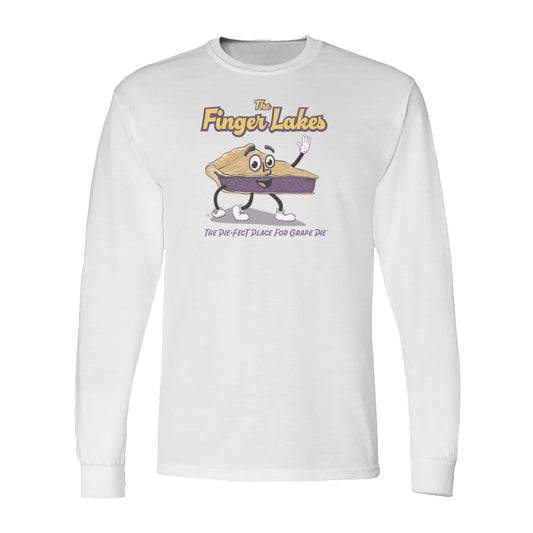 Finger Lakes Grape Pie - Long Sleeve Tee Shirt - Fun Upstate NY Gift Idea