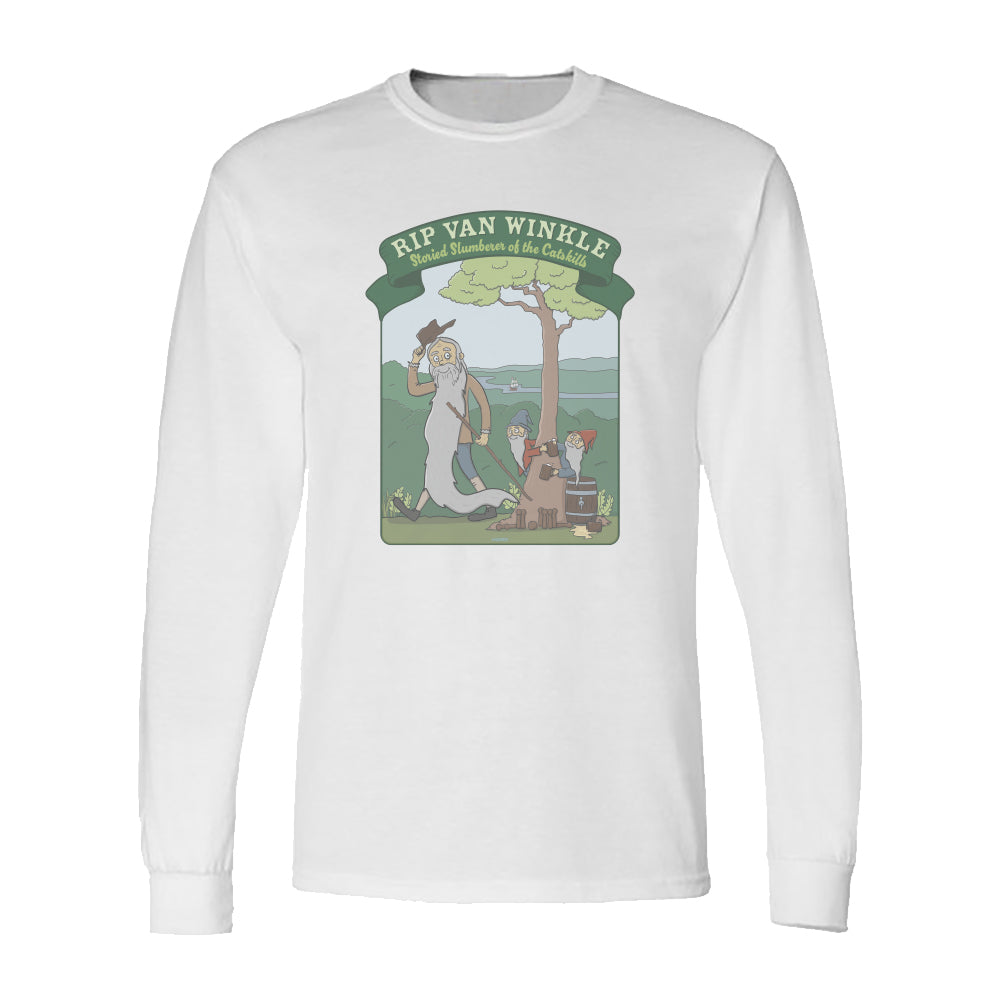 Catskills Rip Van Winkle Legend Long Sleeve Tee Shirt - Hudson Valley Lore
