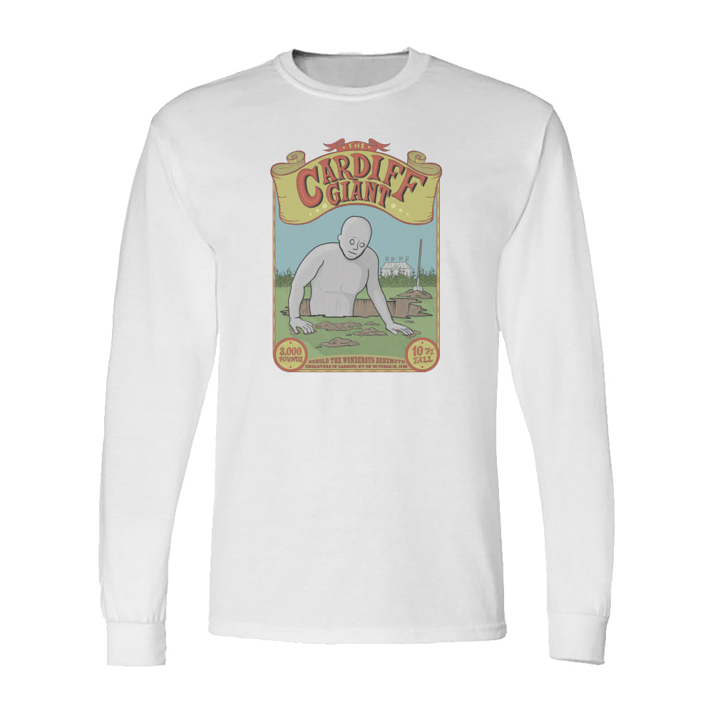 Cardiff Giant Upstate NY Lore Long Sleeve Tee Shirt - Fun History Souvenir