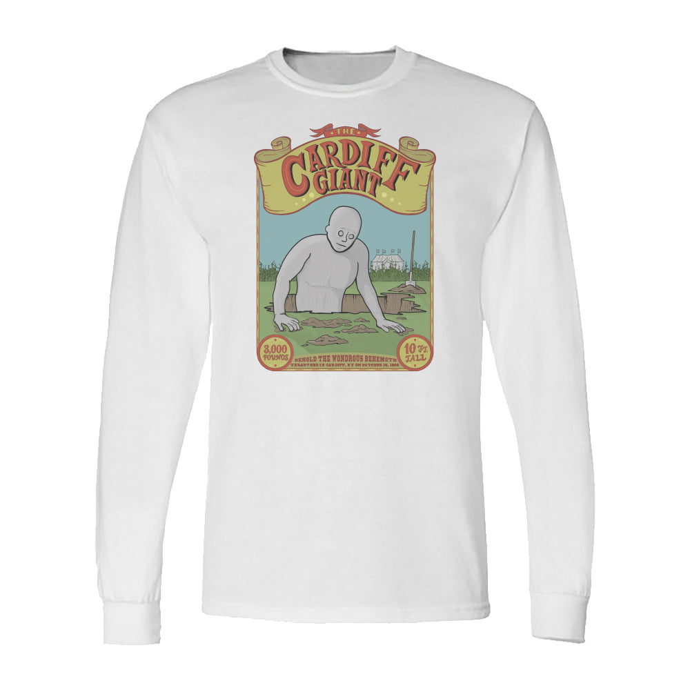 Cardiff Giant Upstate NY Lore Long Sleeve Tee Shirt - Fun History Souvenir
