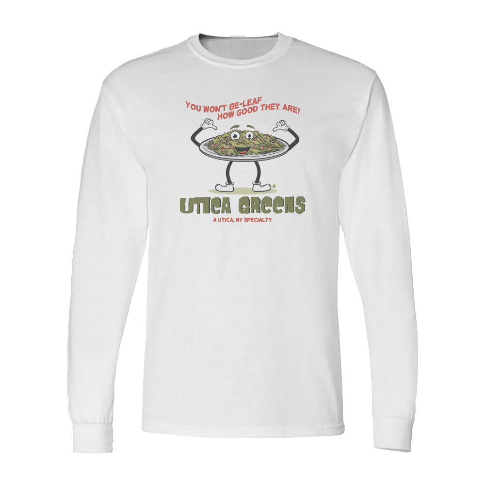 Utica Greens - Long Sleeve Tee Shirt - Fun Upstate NY Gift and Souvenir Idea