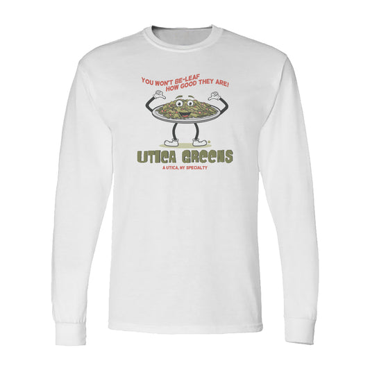 Utica Greens - Long Sleeve Tee Shirt - Fun Upstate NY Gift and Souvenir Idea