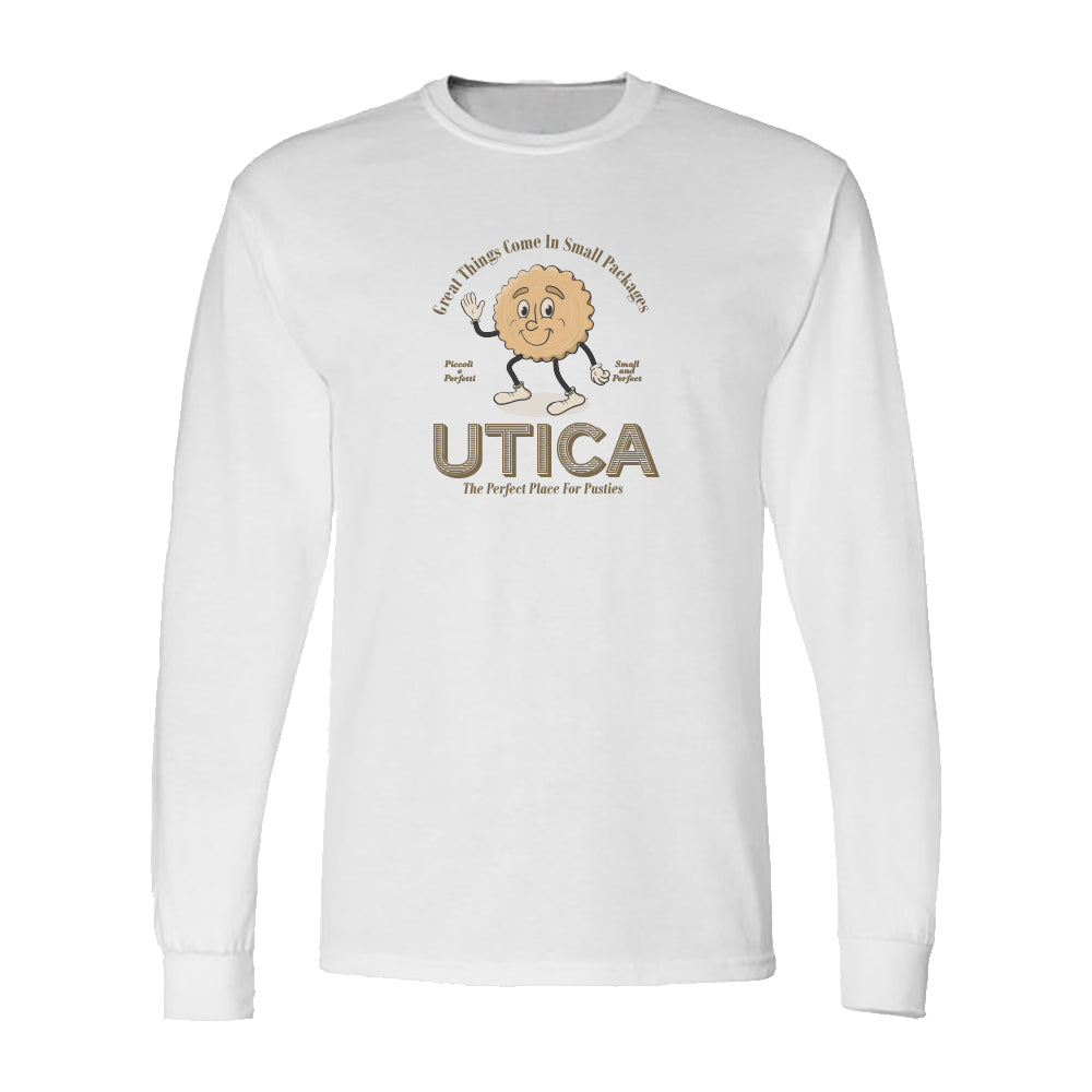 Utica Pusties Long Sleeve Tee Shirt With Fun Retro Illustration