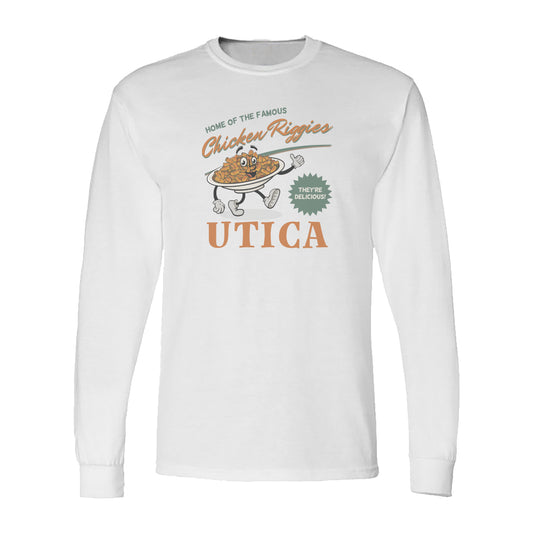 Utica Chicken Riggies - Long Sleeve Tee Shirt - Fun Upstate NY Gift Idea