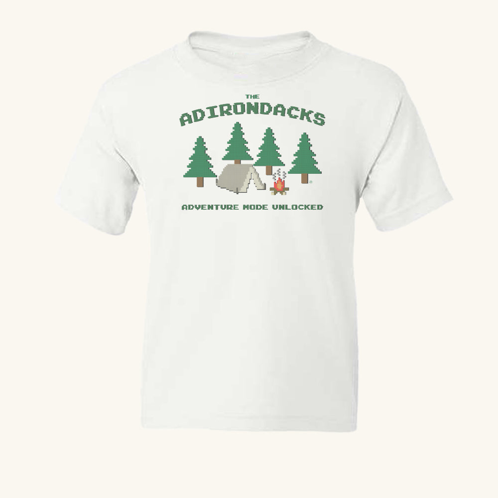 Fun Kids Adirondacks Adventure Gamer Youth Tee Shirt - Adirondacks Kids Gift Idea