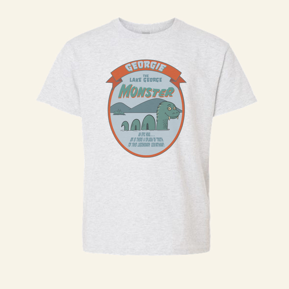 Kids Lake George Monster Cryptid Adirondacks Youth Tee Shirt - Gift and Souvenir Idea