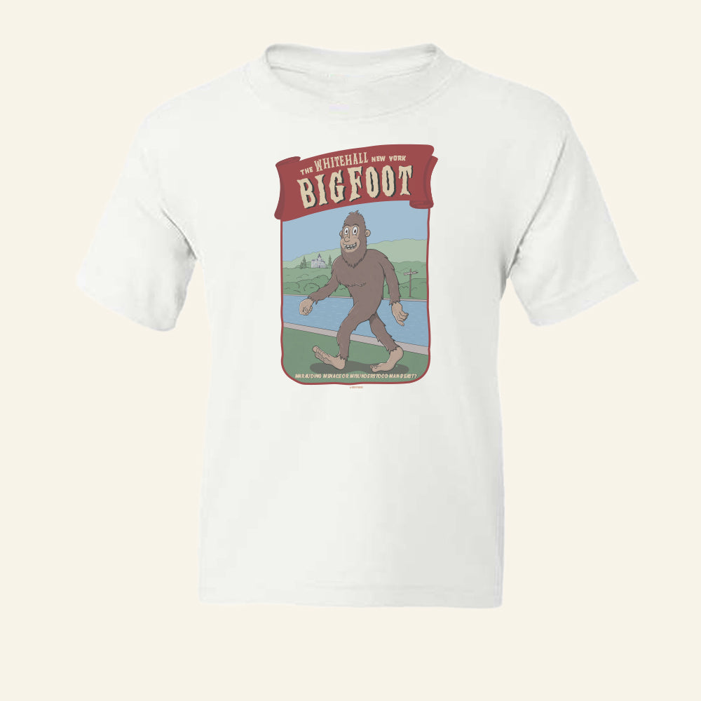 Kids Bigfoot Whitehall New York Youth Tee Shirt - Cryptids Gift and Souvenir Idea