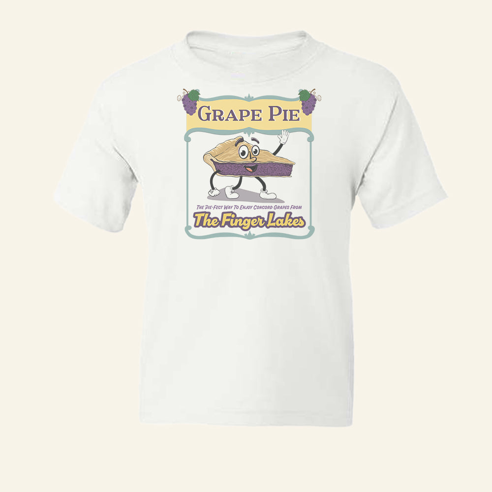 Finger Lakes Youth Tee Shirt - Grape Pie - Fun Finger Lakes Kid's Gift Idea