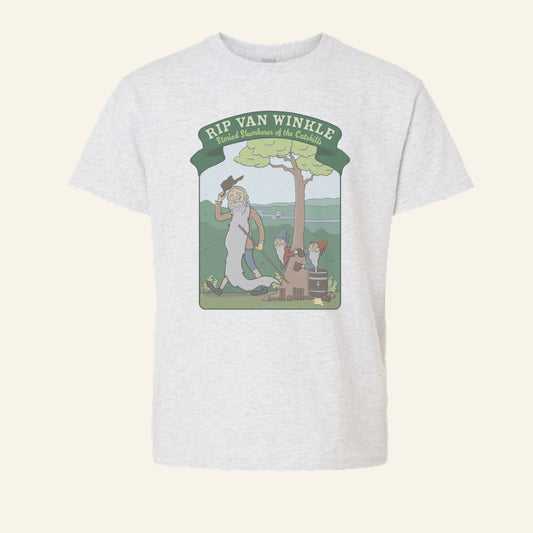 Kids Rip Van Winkle Catskills New York Youth Tee Shirt - Hudson Valley Gift and Souvenir Idea