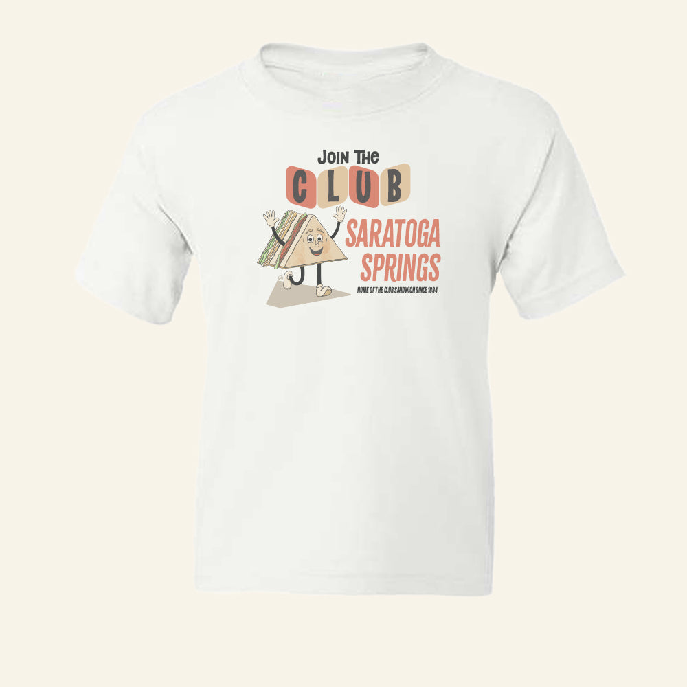 Saratoga Springs Tee Shirt - Club Sandwich - Fun Kid's Gift Idea