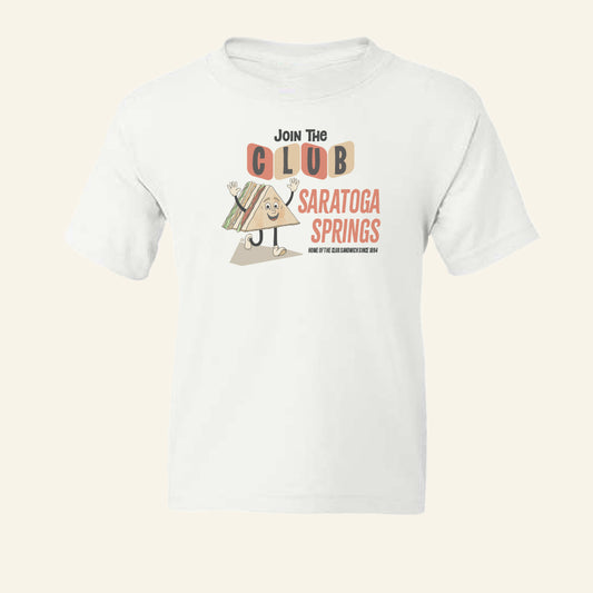 Saratoga Springs Tee Shirt - Club Sandwich - Fun Kid's Gift Idea