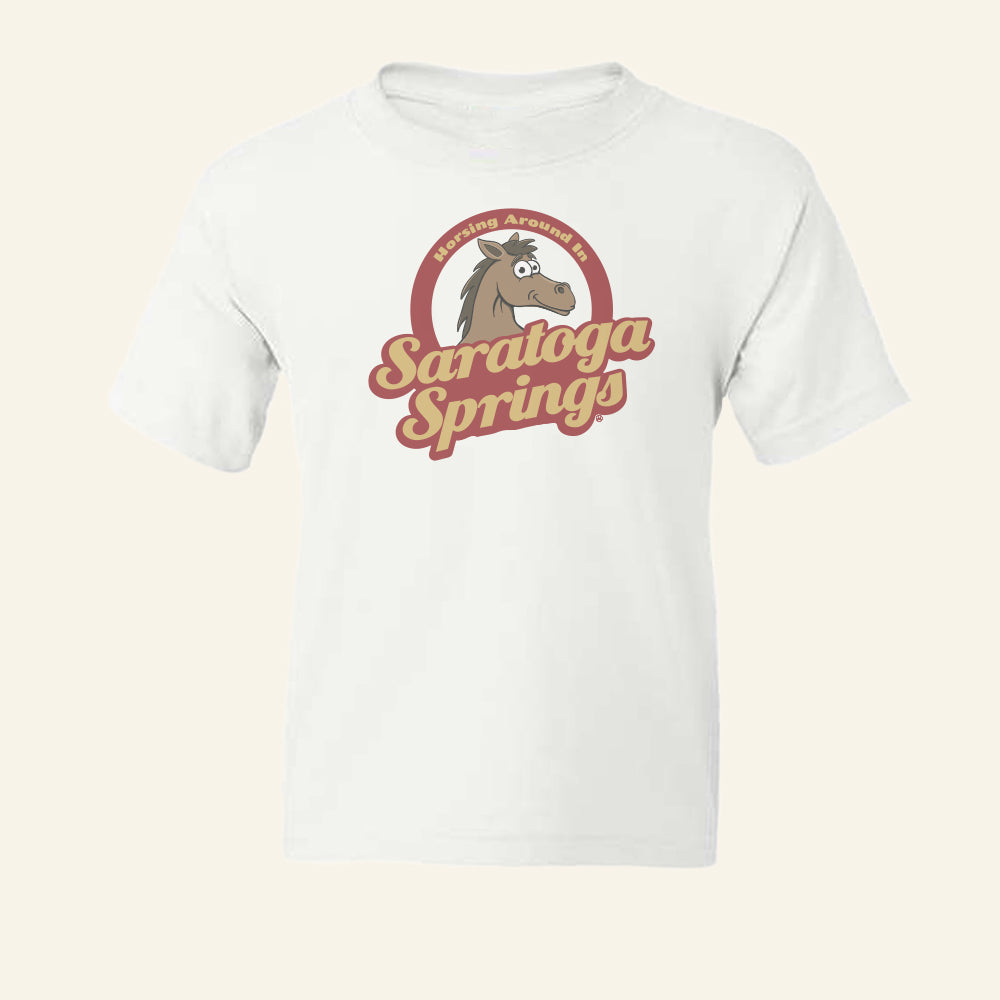 Saratoga Springs Horse Tee Shirt - Fun Kid's Gift Idea - Upstate NY Souvenir