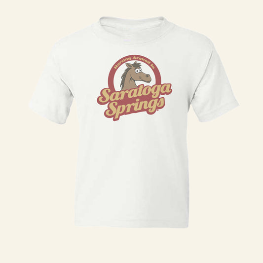 Saratoga Springs Horse Tee Shirt - Fun Kid's Gift Idea - Upstate NY Souvenir