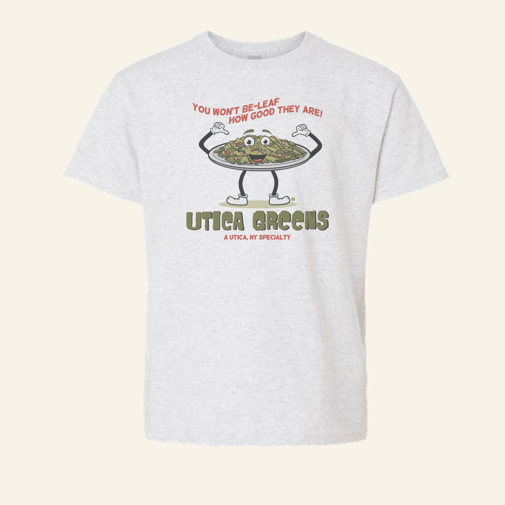Utica Greens Souvenir - Youth Tee Shirt - Upstate NY Food Gift Idea
