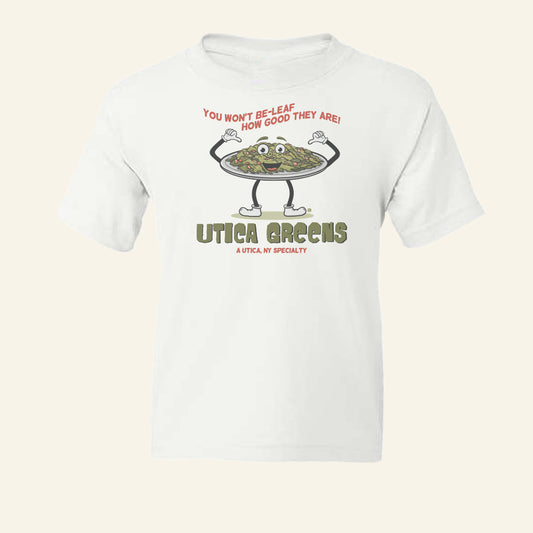 Utica Greens Souvenir - Youth Tee Shirt - Upstate NY Food Gift Idea