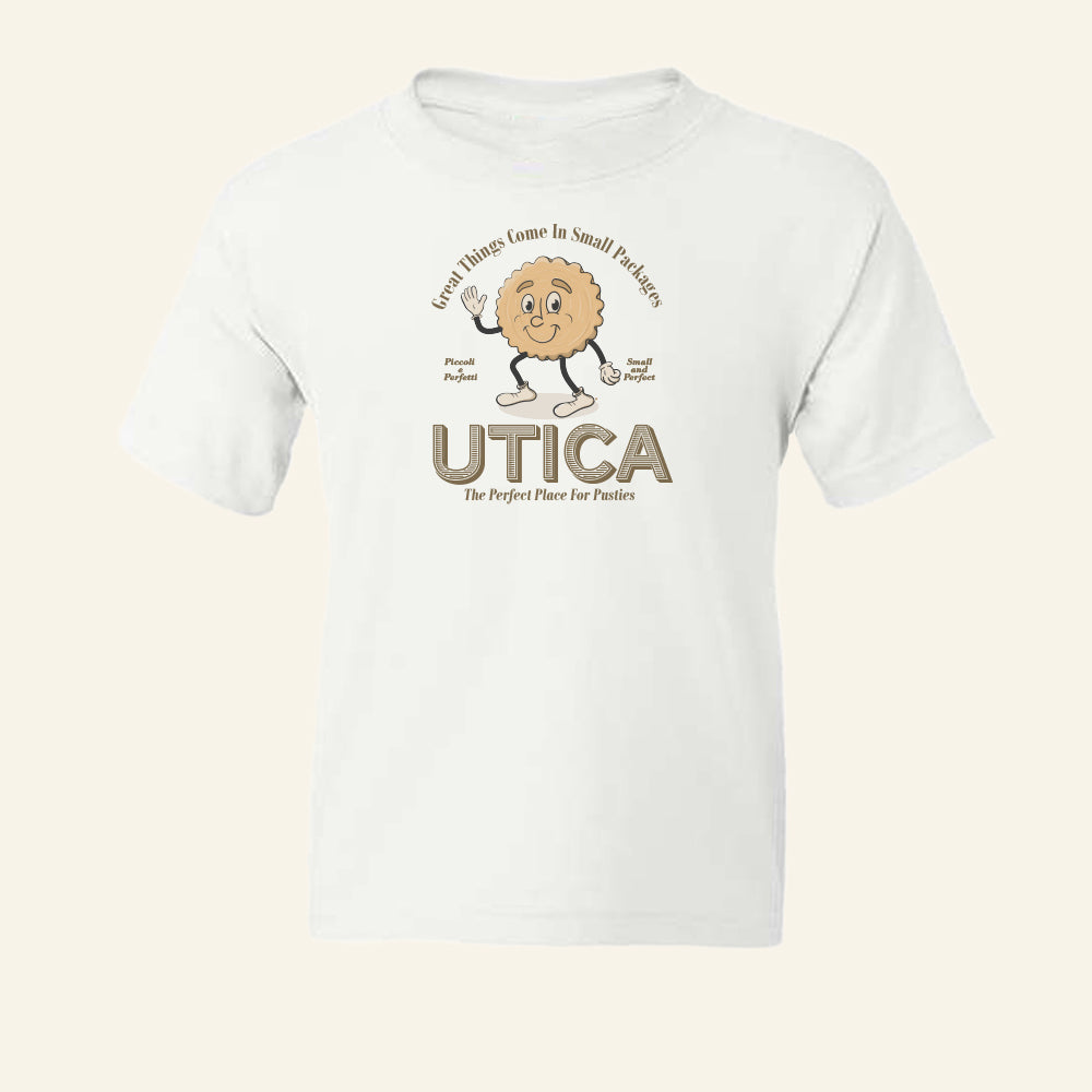 Kids Utica Pusties Youth Tee Shirt - Utica NY Gift and Souvenir Idea