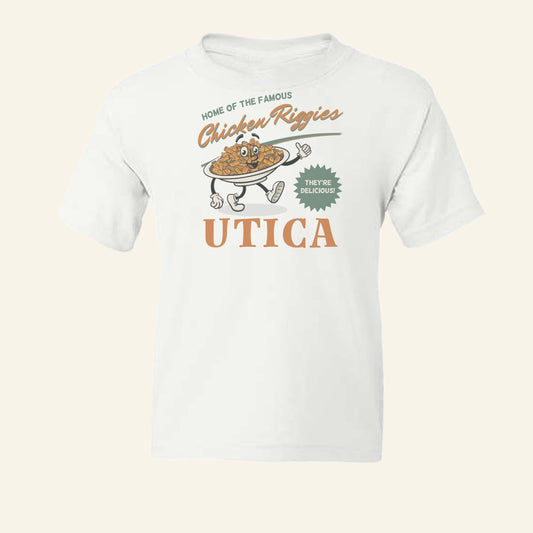 Utica Chicken Riggies Souvenir - Youth Tee Shirt - Upstate NY Food Gift Idea