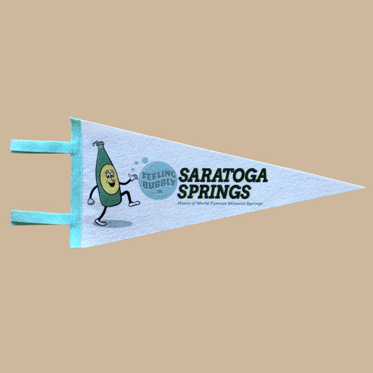 Saratoga Springs Mineral Springs Pennant Flag - Saratoga Springs Gift