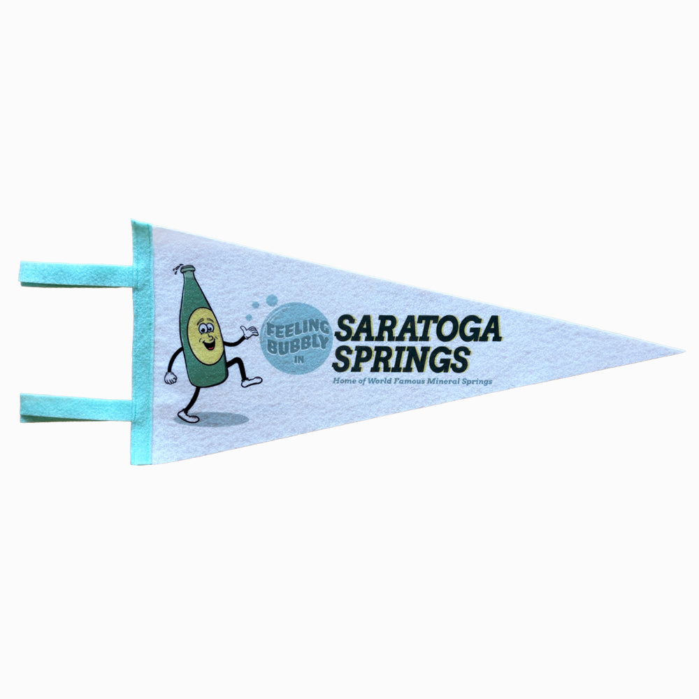 Saratoga Springs Mineral Springs Pennant Flag - Saratoga Springs Gift