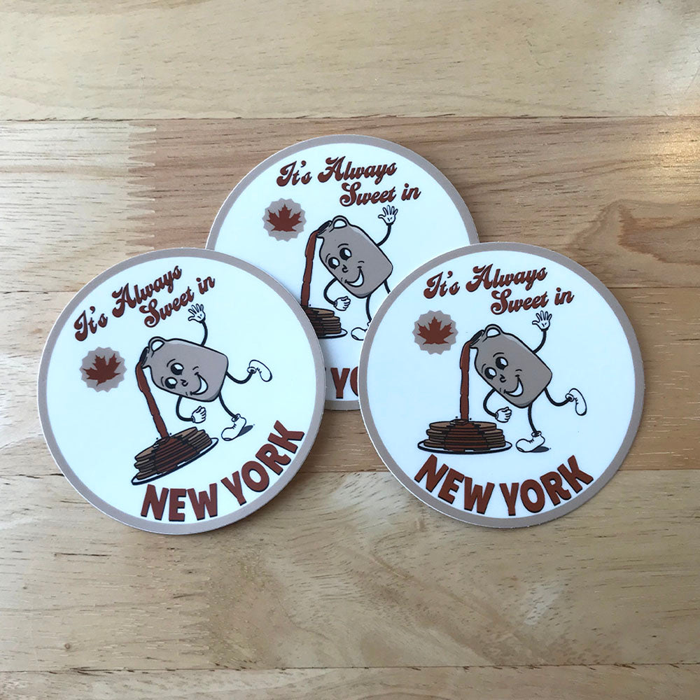 Regular Syrup Sticker Funny Retro Maple Syrup Themed New York Stickers - 3 Pack – Merry Marks