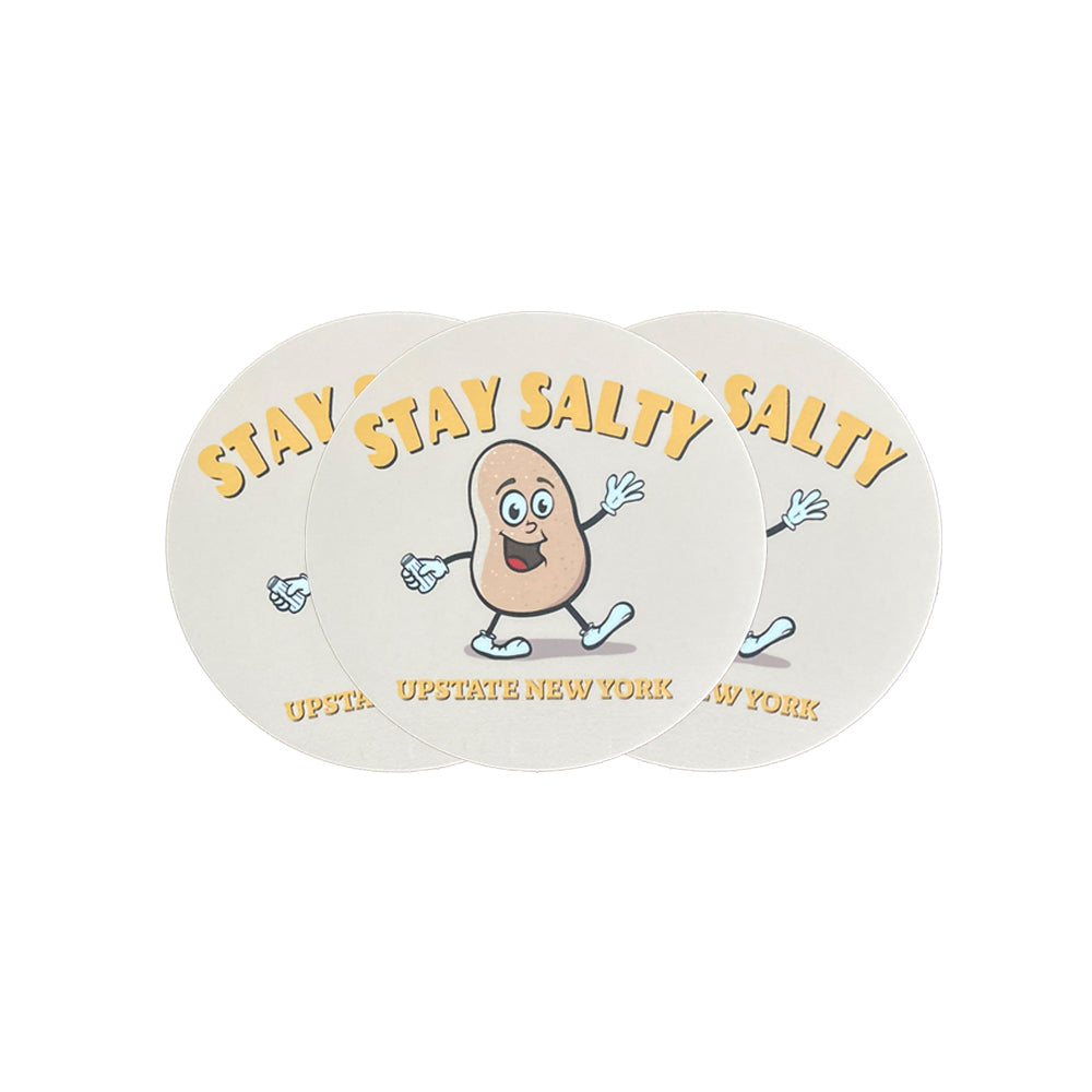 Salt Potato Stay Salty Fun Upstate New York Food Themed Sticker Set - 3 Pack