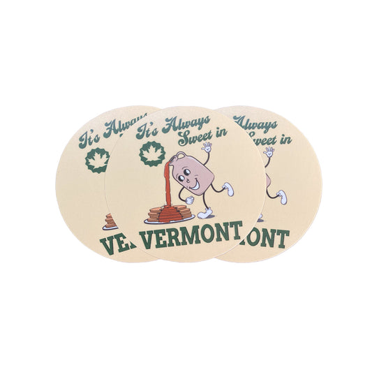Funny Vermont Maple Syrup Themed Stickers - 3 Pack