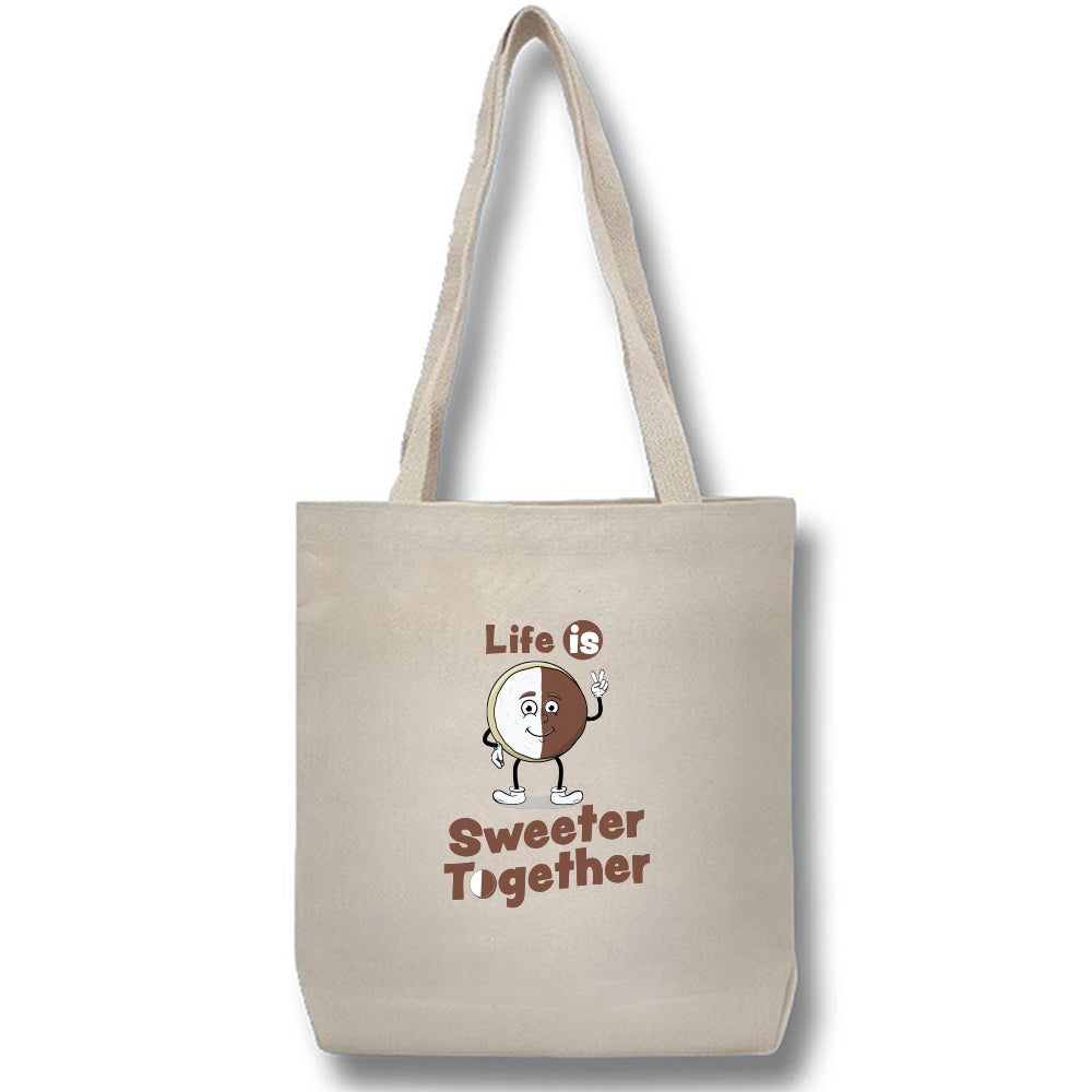 Halfmoon Cookie Cartoon Everyday Tote Bag - Made in the USA - Upstate NY Utica Cookie