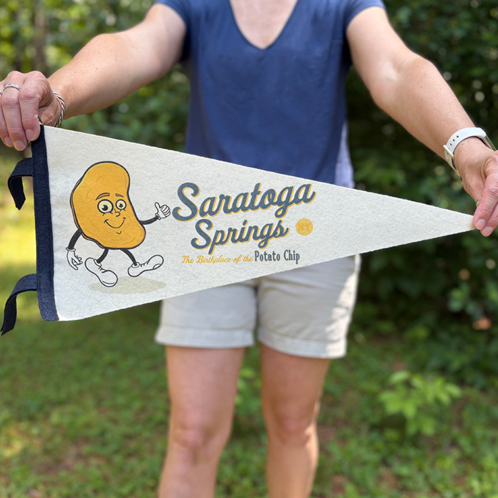Saratoga Springs New York Pennant Flag - Potato Chip Legend