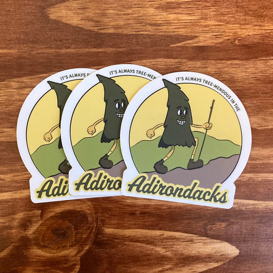 Funny Adirondack Hiking Stickers - 3 Pack