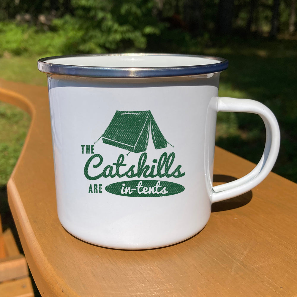 Catskills Outdoors and Camping Design Camp Mug 12 oz. Stainless Steel Enamel Mug