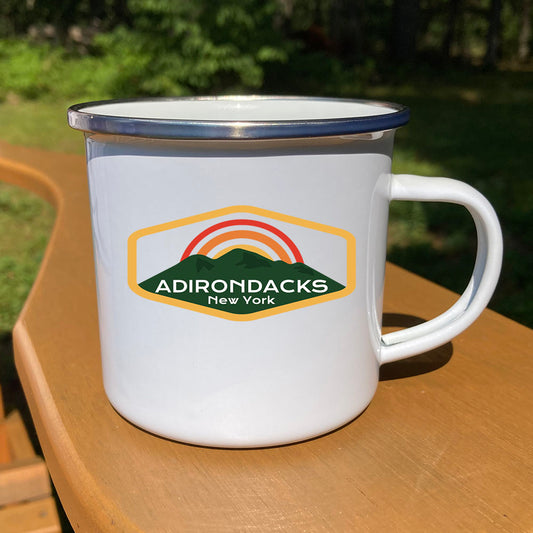 Adirondack Sunrise Logo 12 oz. Stainless Steel Enamel Camp Mug