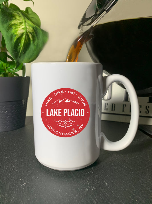 Mug Lake Placid Trailmarker Series Adirondacks Ceramic Mug 15 oz.
