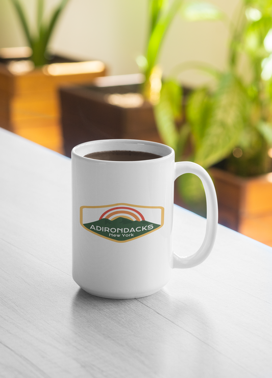 Mug Adirondack Sunshine Graphic Art Ceramic Adirondacks Mug 15 oz.