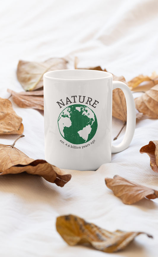 Nature and Earth Themed Ceramic Mug 15 oz.