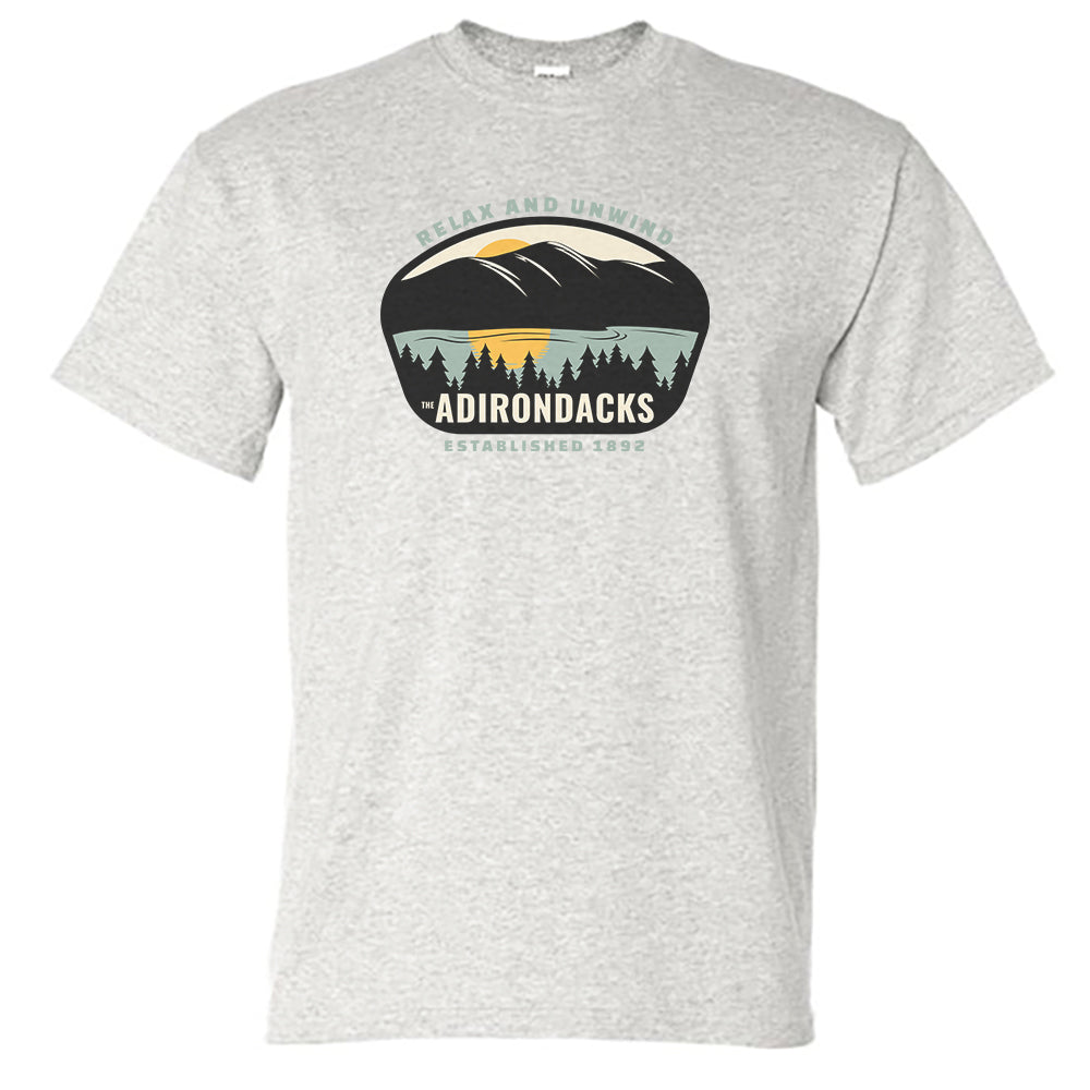 Relax and Unwind Adirondacks Themed Unisex Graphic Tee Shirt