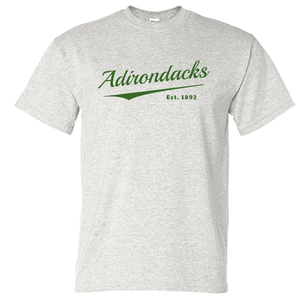 Adirondacks Classic Script Logo Design Unisex Graphic Tee Shirt
