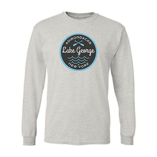 Lake George Nautical Themed Print Long Sleeve Tee Shirt