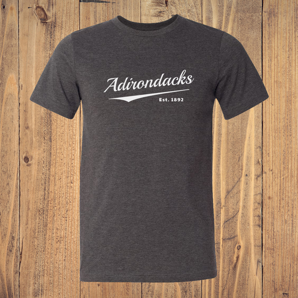 Adirondacks Classic Script Logo Print Tee Shirt