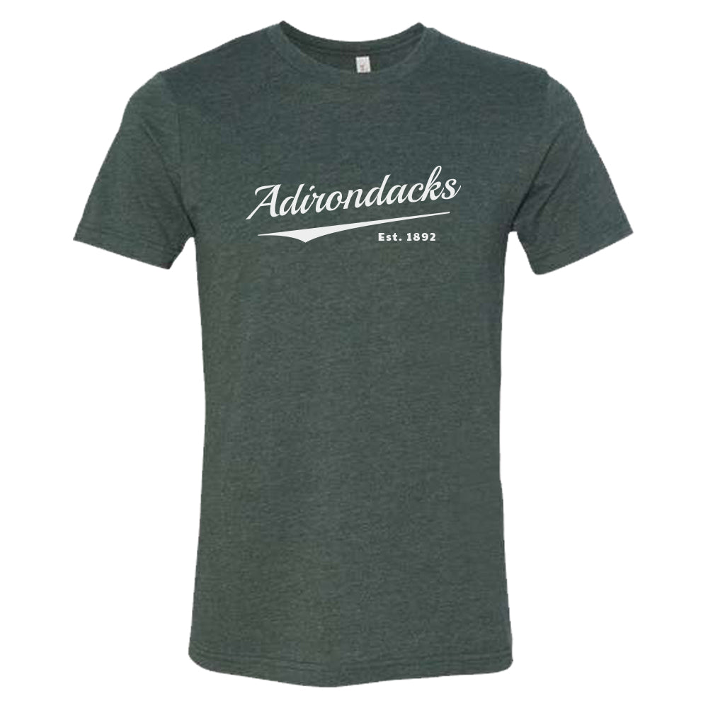 Adirondacks Classic Script Logo Print Tee Shirt